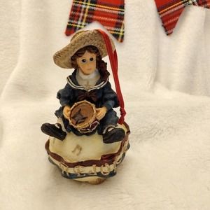 TBC 1999 little girl holding drum  Christmas ornament  numbered